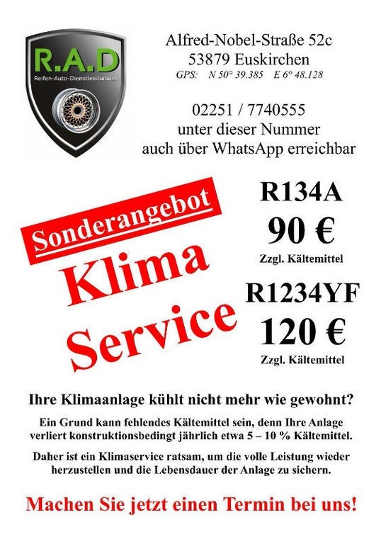 Angebot Klima Service